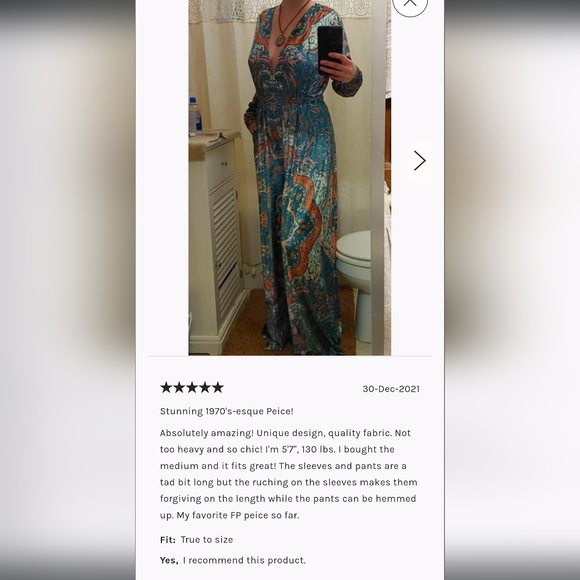 Free People - Giselle Velvet Jumpsuit - Picture 2 of 9